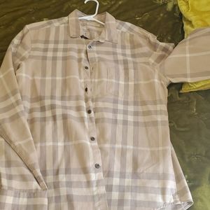 Men's Burberry Tan Long Sleeve